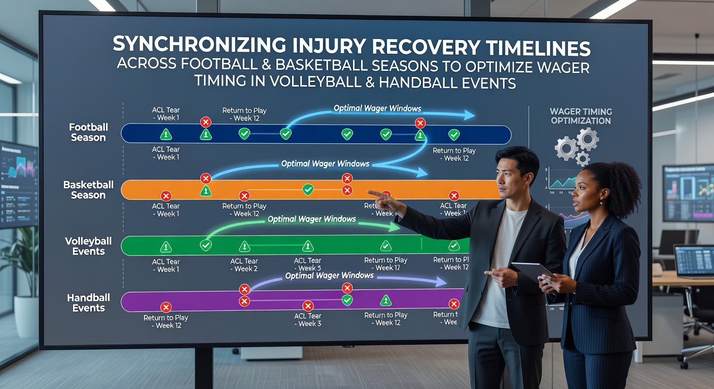 Diagramm zur Synchronisierung von Verletzungsgenesungszeiten in verschiedenen Sportarten