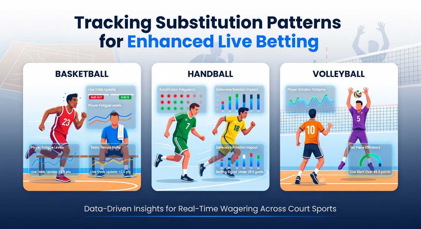 Analyse von Auswechslungsmustern in Echtzeit bei Basketball, Handball und Volleyball für Live-Wetten